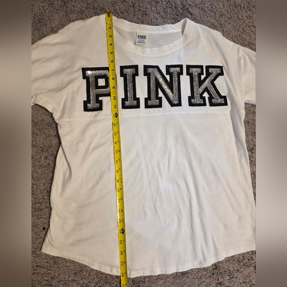 PINK Victoria's Secret White Sequin shirt - Picture 3 of 5